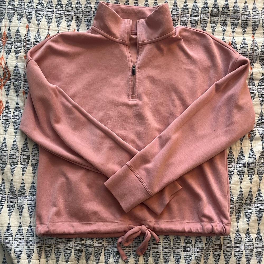 GAIAM Pink Crop Relaxed Sweatshirt